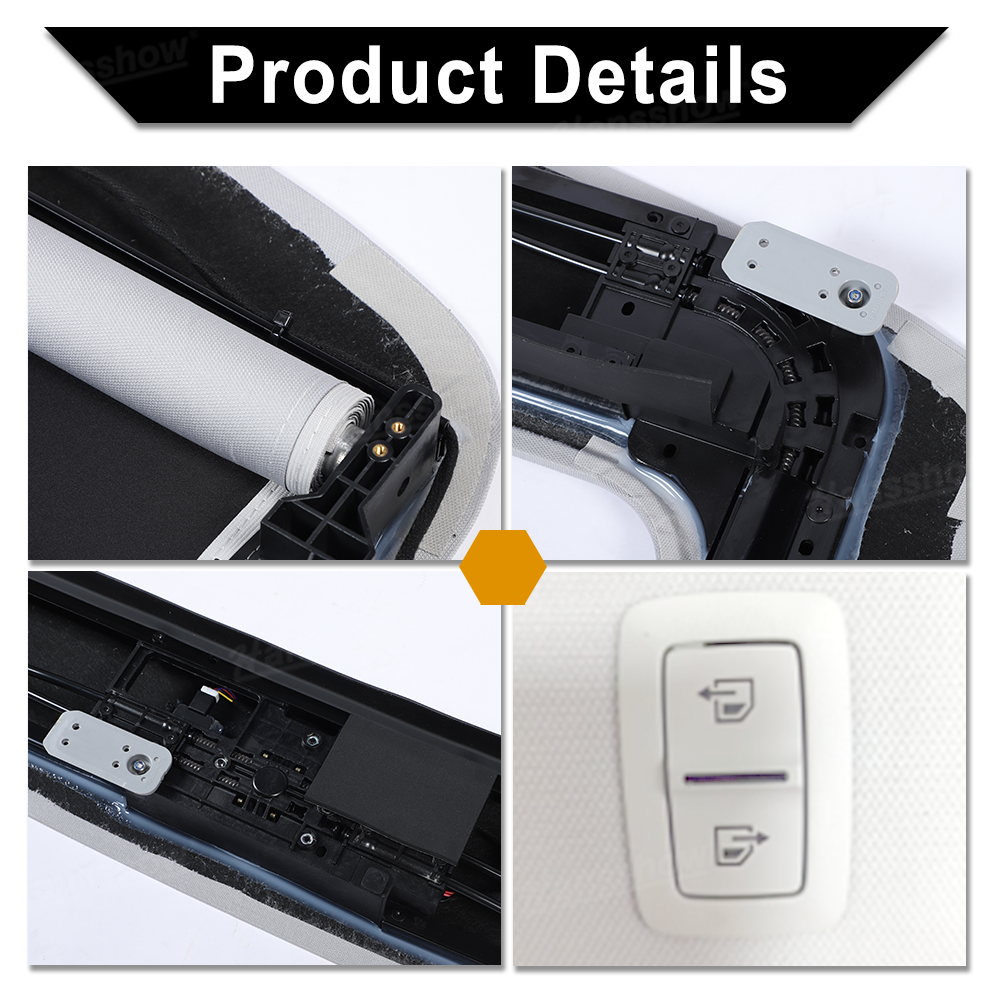 Model Y Juniper Power Sunshade close-up detail