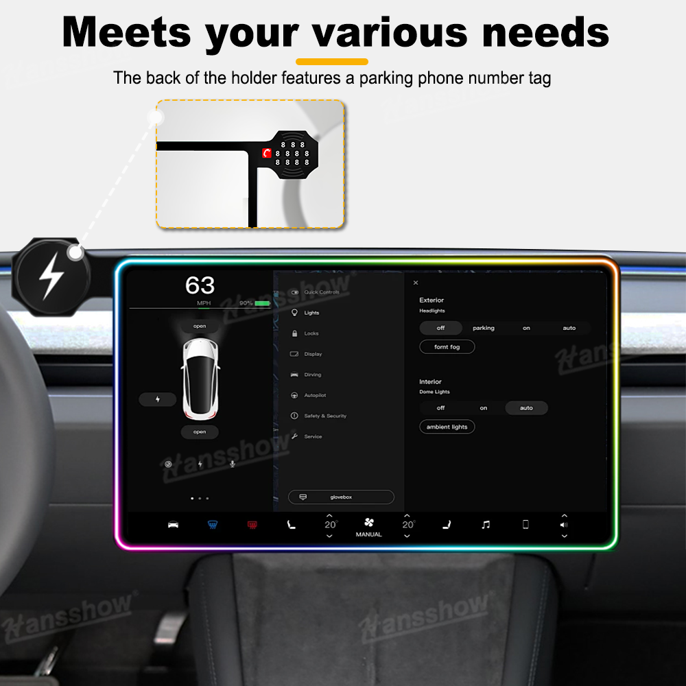 Model 3/Y Screen Ambient Light color customization options