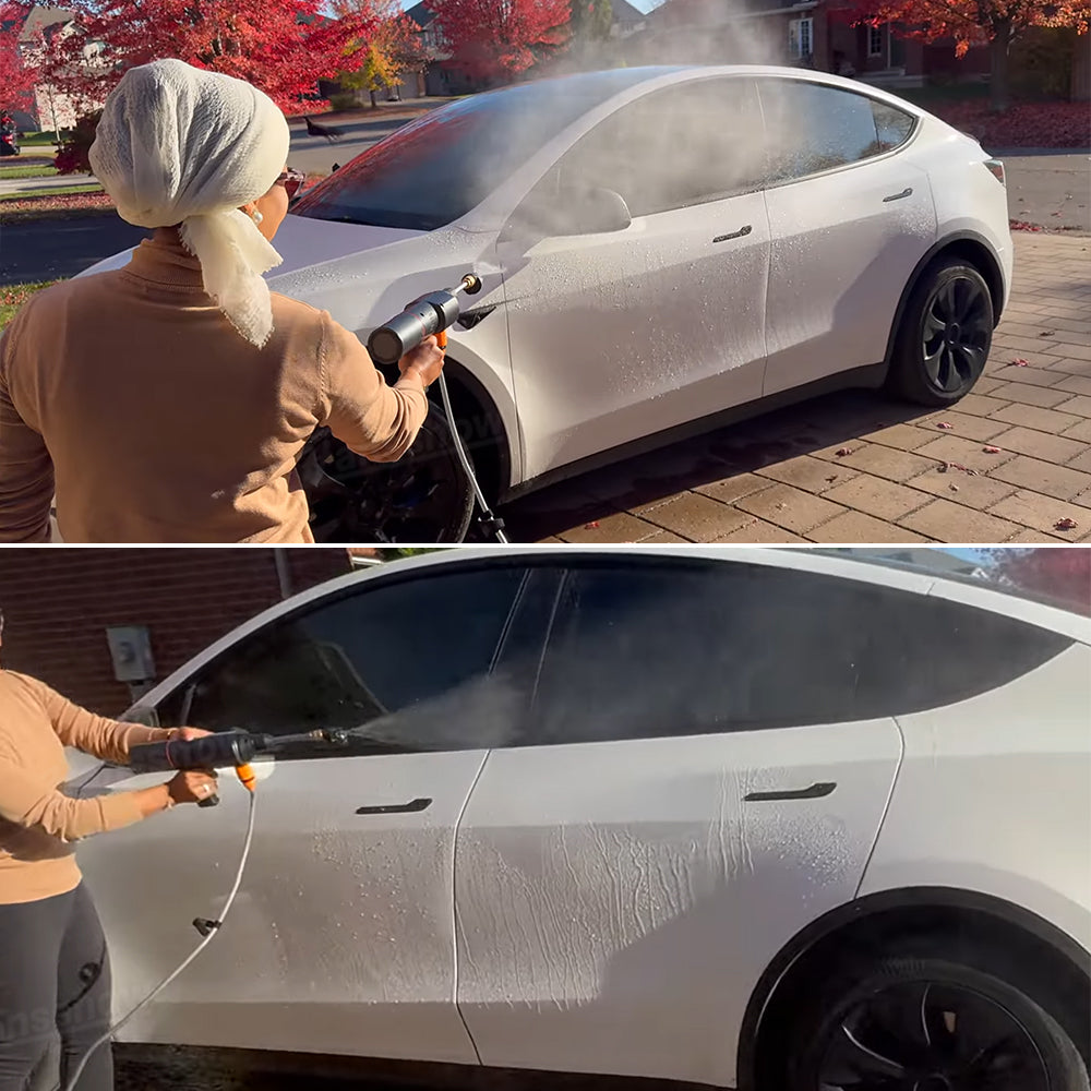 5-in-1 Tesla Jump Starter Kit with 100W Tire Inflator&185 PSI Pressure...