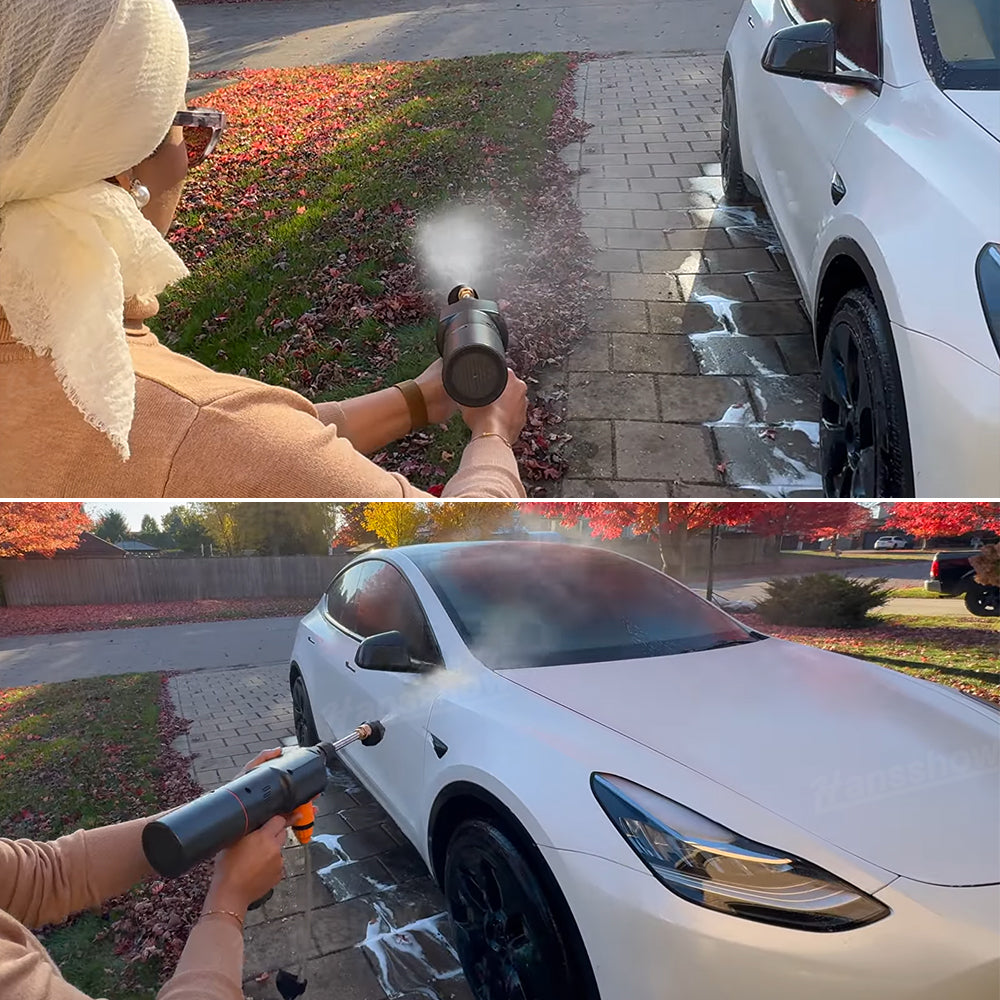 5-in-1 Tesla Jump Starter Kit with 100W Tire Inflator&185 PSI Pressure...