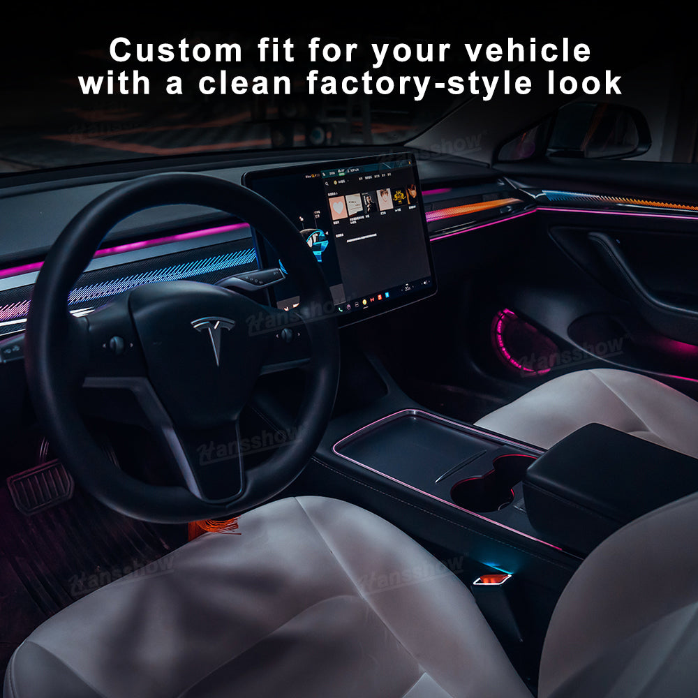 Model 3/Y Ambient Lighting Kit Dragon Scale Style RGB colors