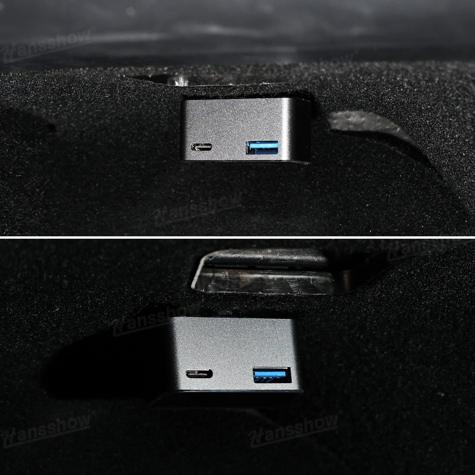 Model Y Juniper OBD Hub Adapter showing power output