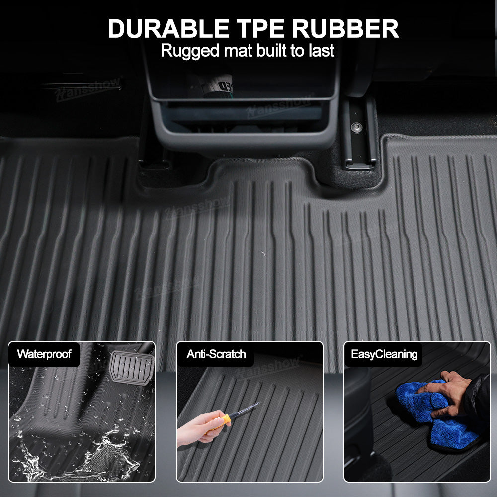 Model Y Juniper Floor Mats trunk liner installed