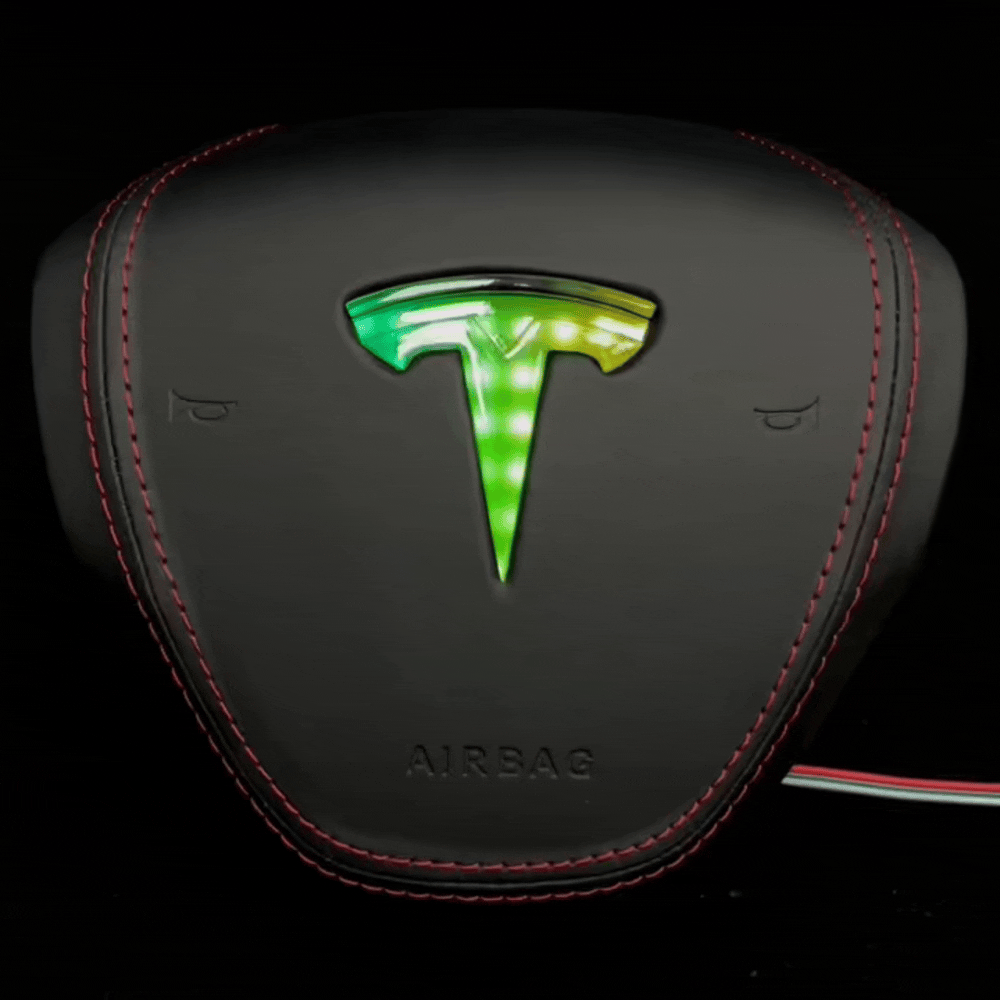 Model 3/Y Airbag Replacement Cover with LED Illuminated Letter Logo