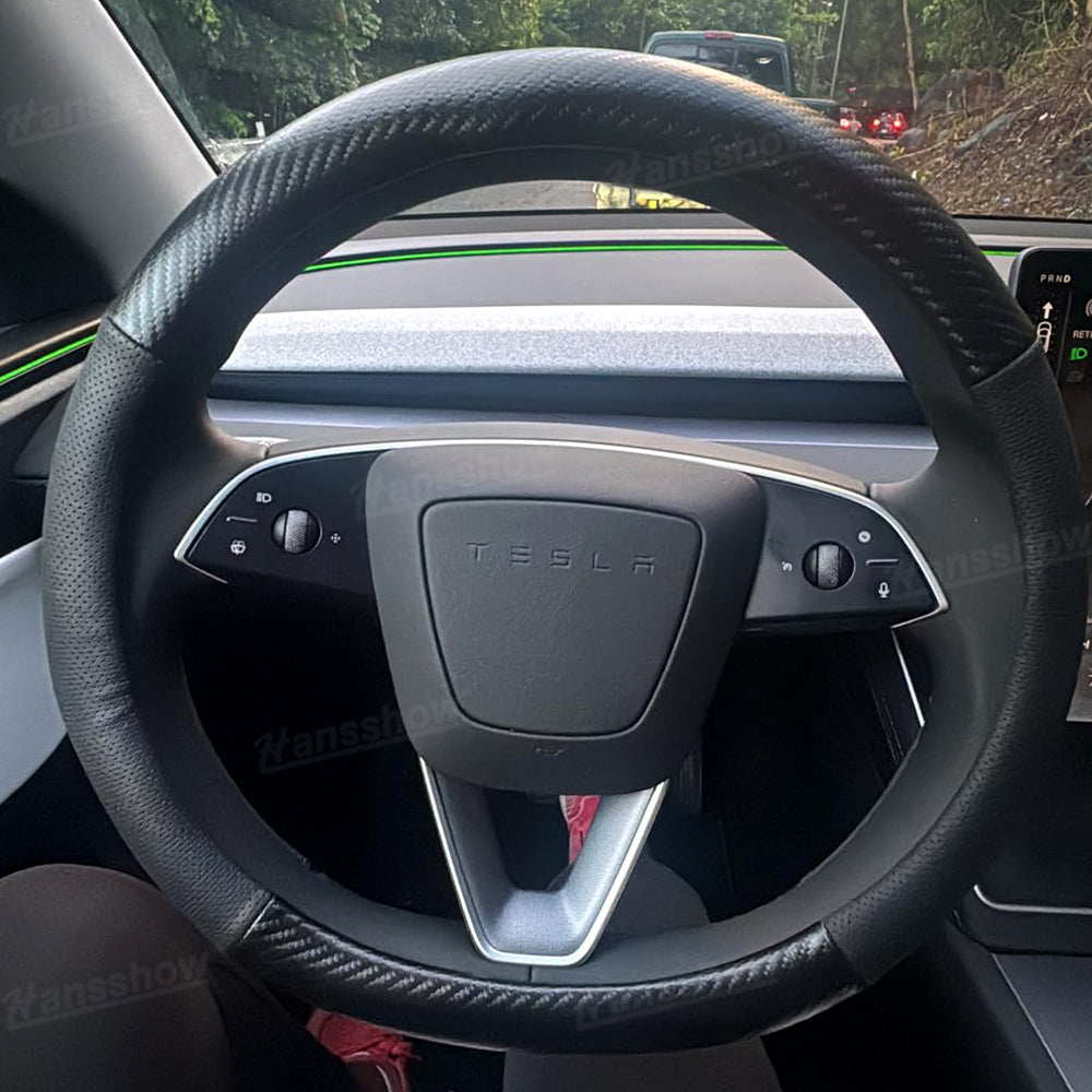 Model Y Juniper Steering Wheel Wrap anti-slip grip detail