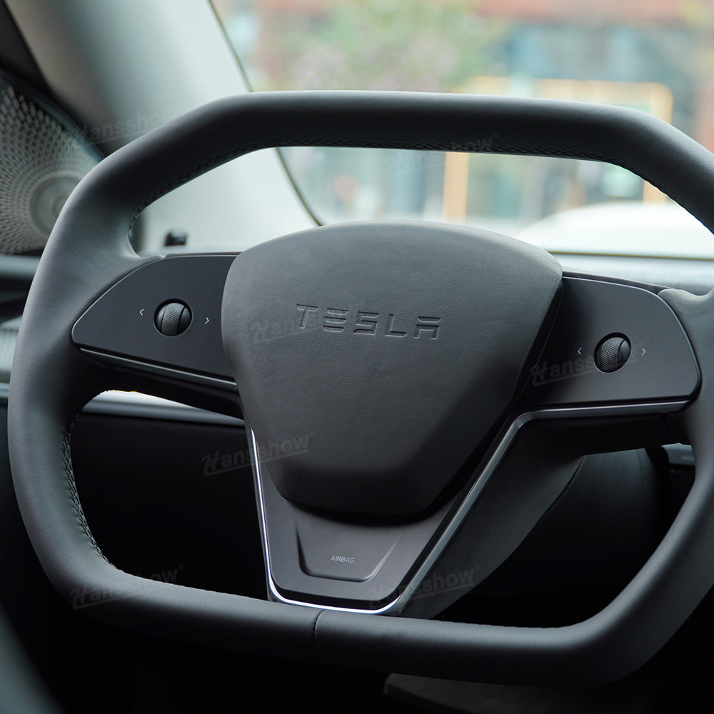 Cyber Steering Wheel for Model Y / 3 Inspired by Cybertruck Style - Driving position