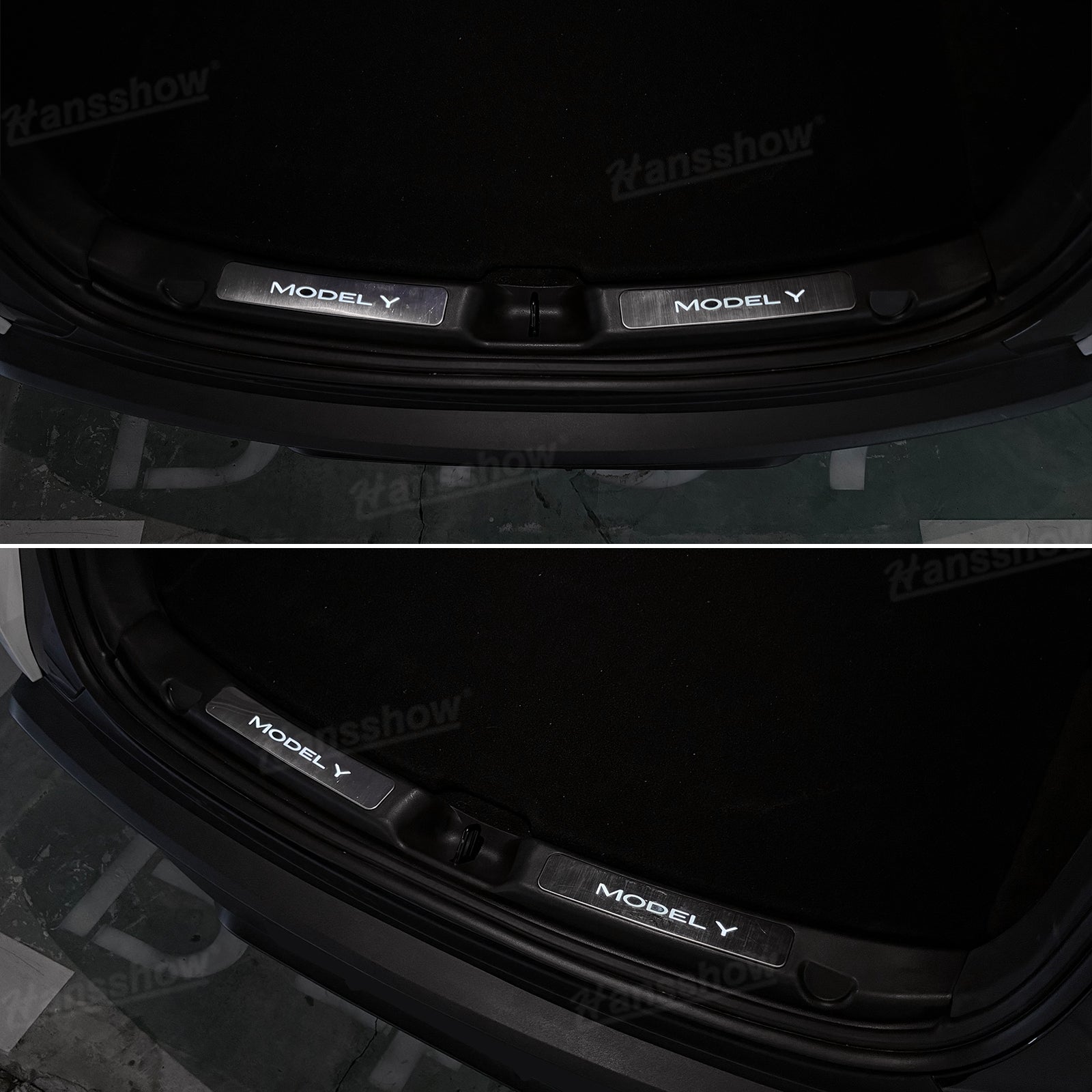 Model Y Juniper Door Sill ambient lighting effect
