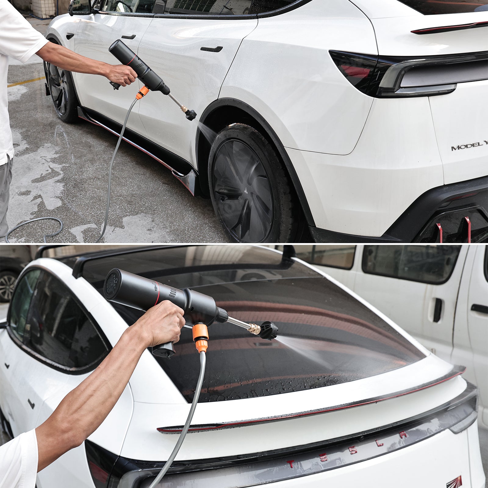 5-in-1 Tesla Jump Starter Kit with 100W Tire Inflator&185 PSI Pressure...