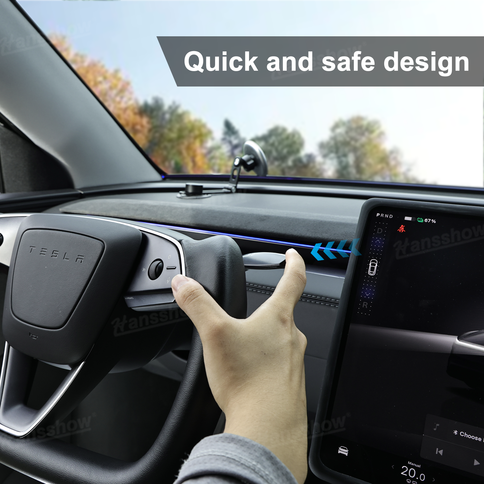 Model Y Juniper Gear Shift Control Stalk side view