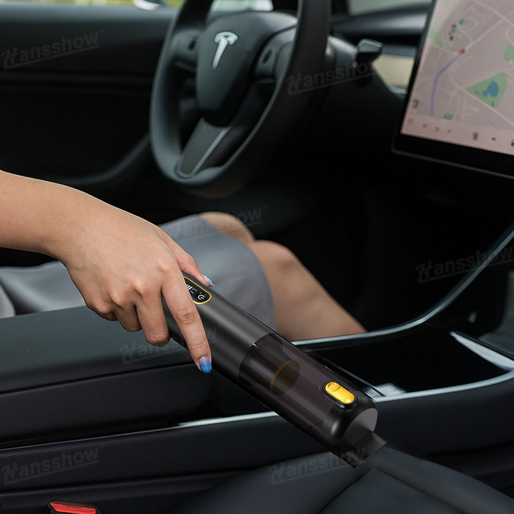 Vehicle Vacuum Cleaner with HEPA Filter Handheld Cordless Vacuum side view