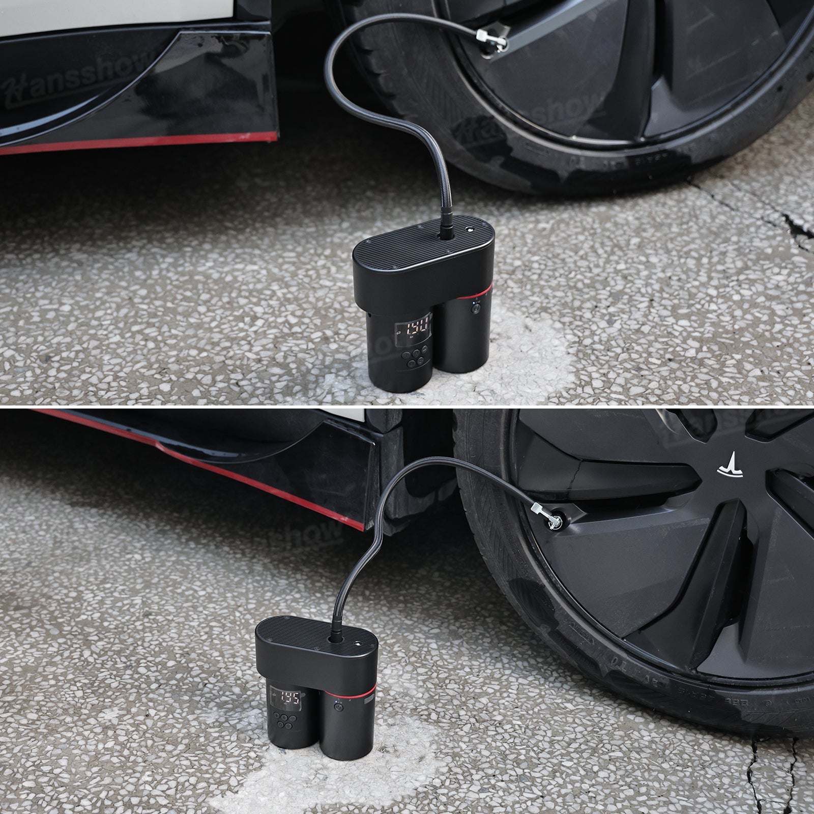 5-in-1 Tesla Jump Starter Kit with 100W Tire Inflator&185 PSI Pressure...