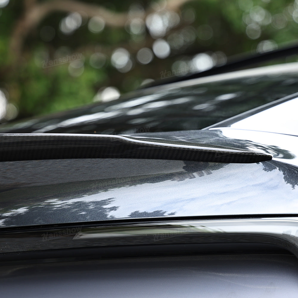 Model 3/Y Real Carbon Fiber Rear Trunk Lip Spoiler against a white background