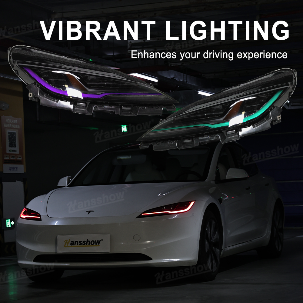 Model Y Juniper Underglow Lights LED Chassis Ambient Lighting Kit - vibrant colors in action