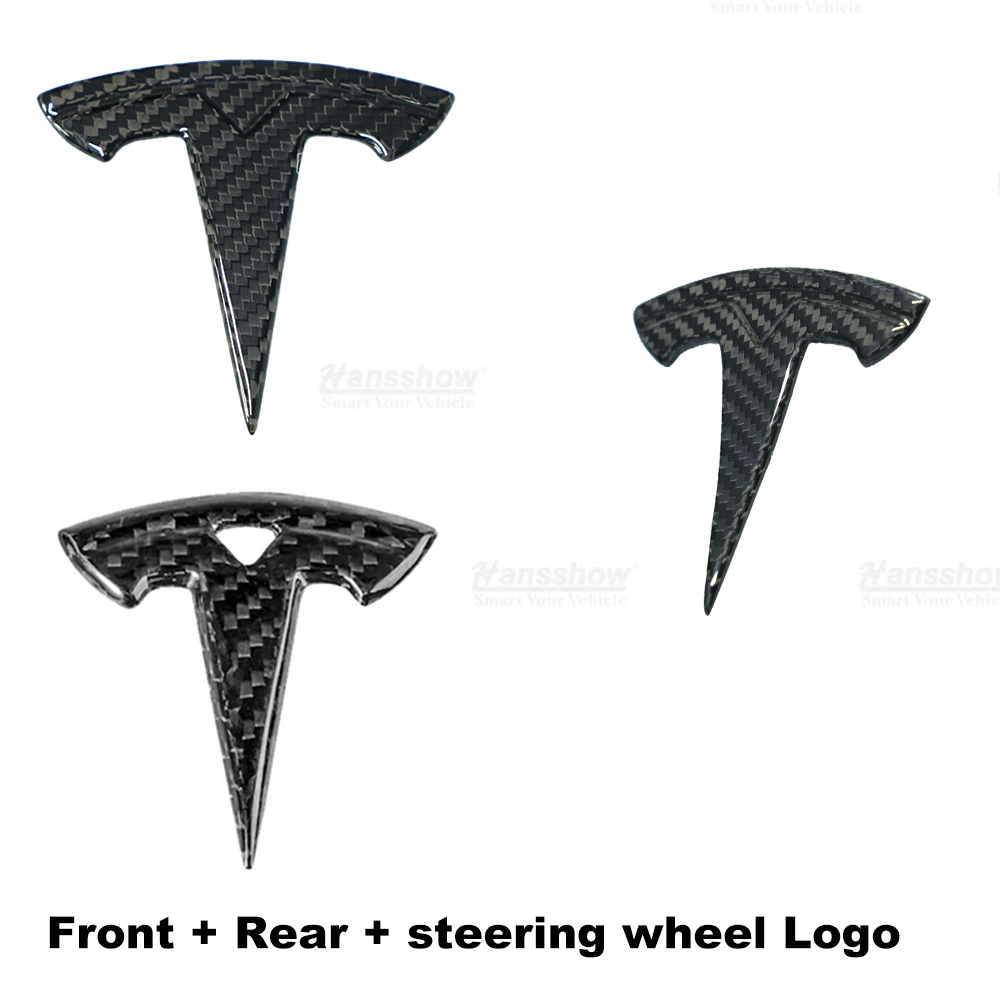 Real Carbon Fiber Tesla Logo for Model 3/Y for Tesla Model Y