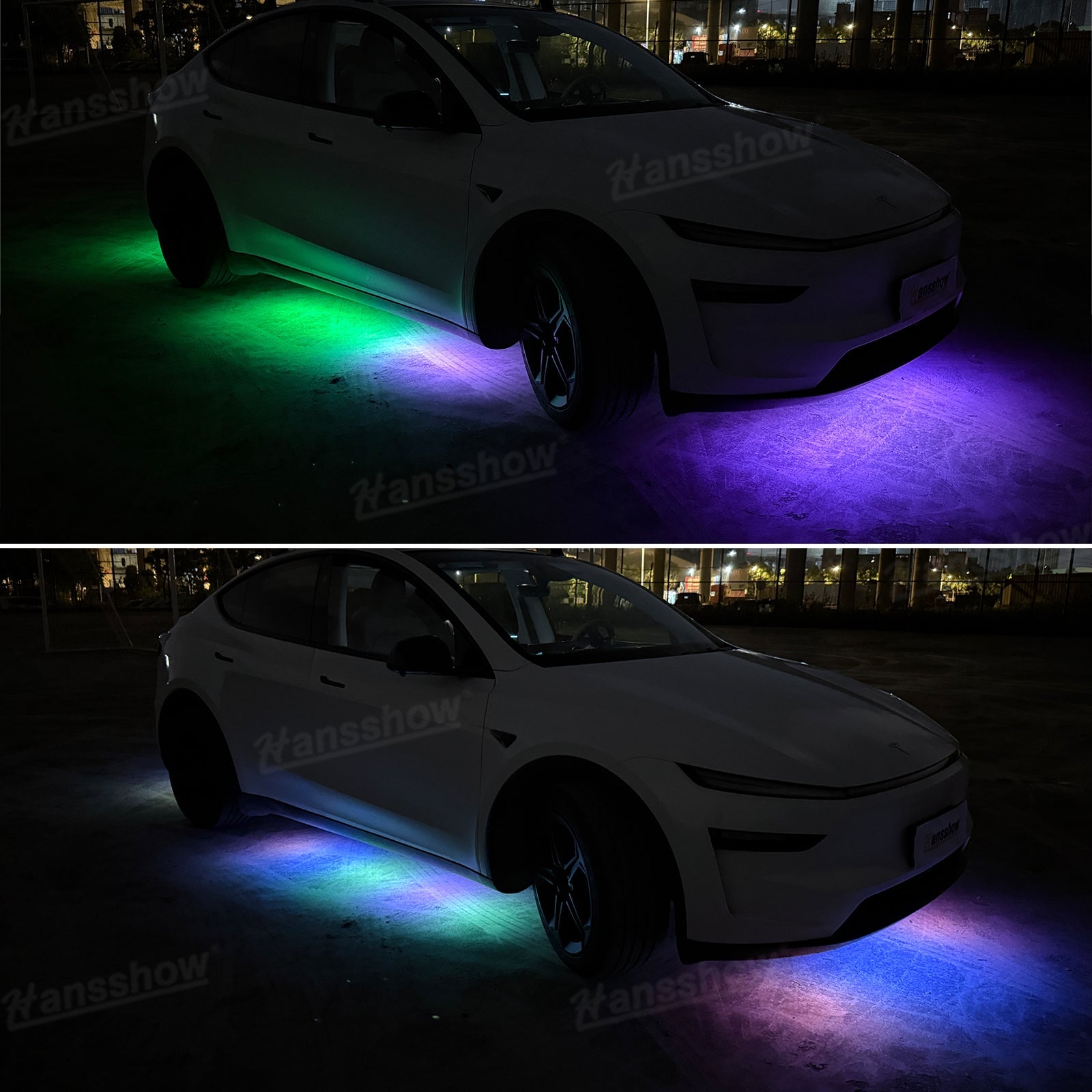 Model Y Juniper Underglow Lights LED Chassis Ambient Lighting Kit - undercarriage view