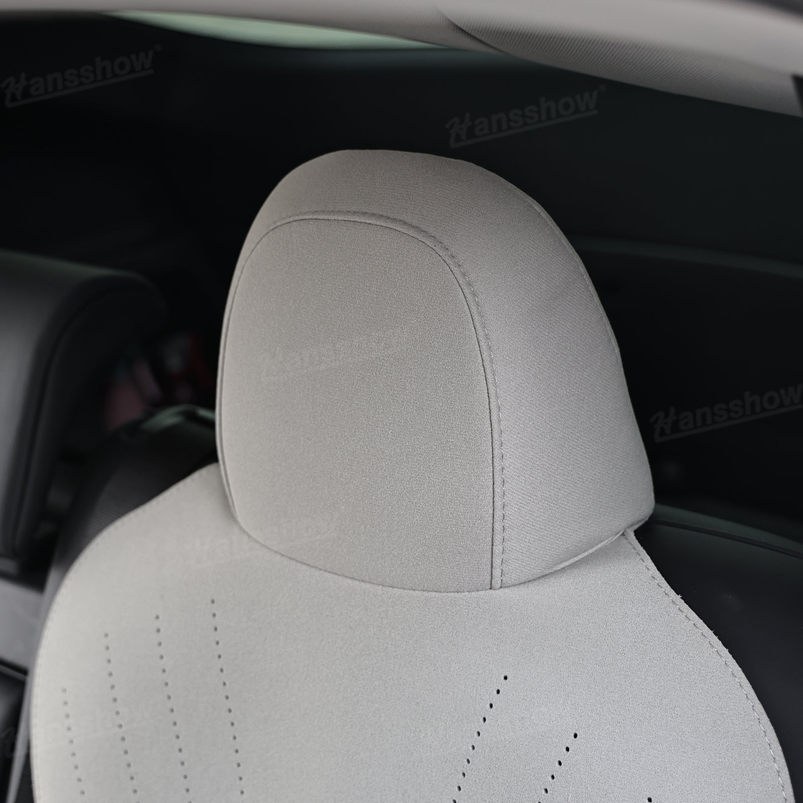 Alcantara Seat Cushion for Tesla Model Y & Model 3 lifestyle shot