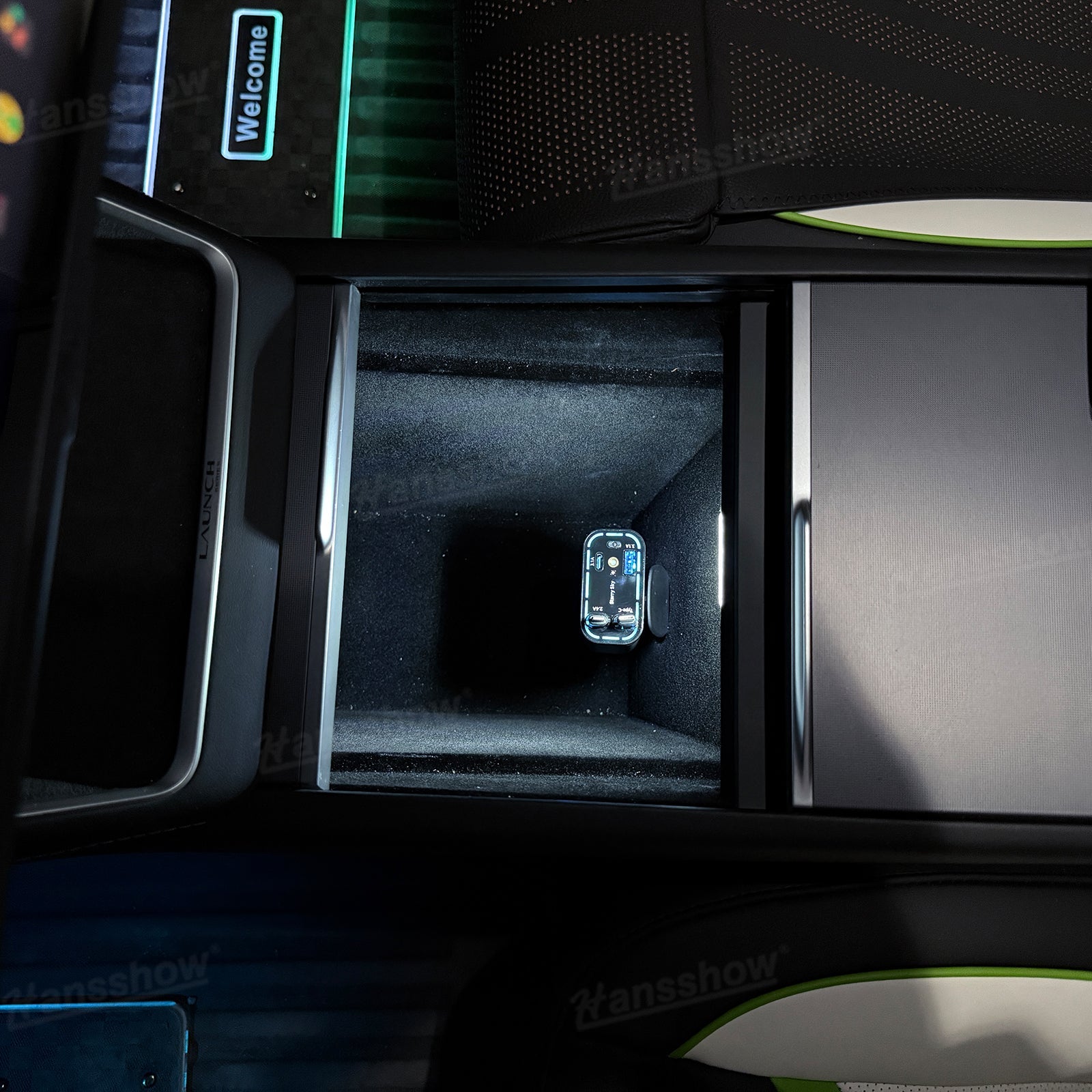 4-in-1 Charging Hub 120W Fast Charging Retractable Cable Hub with Starry...