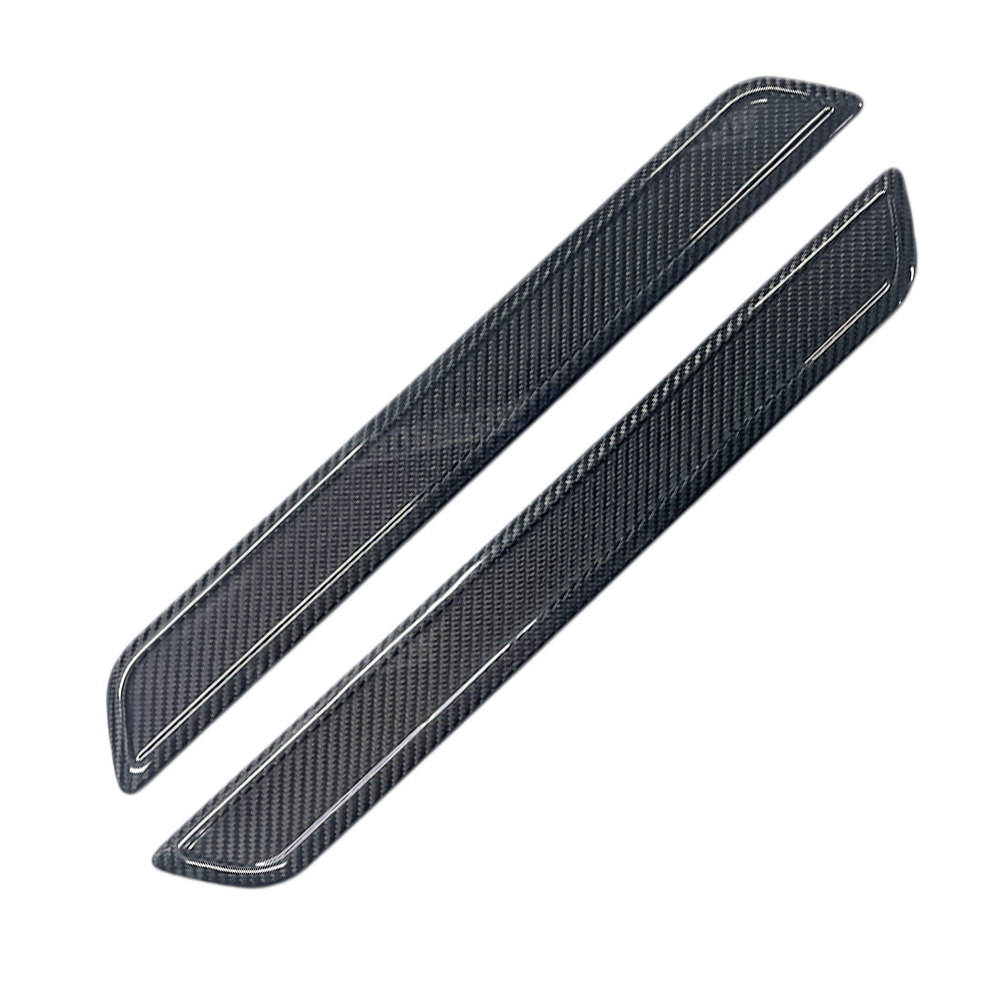 Model Y Juniper Real Carbon Fiber Door Sill Covers interior view