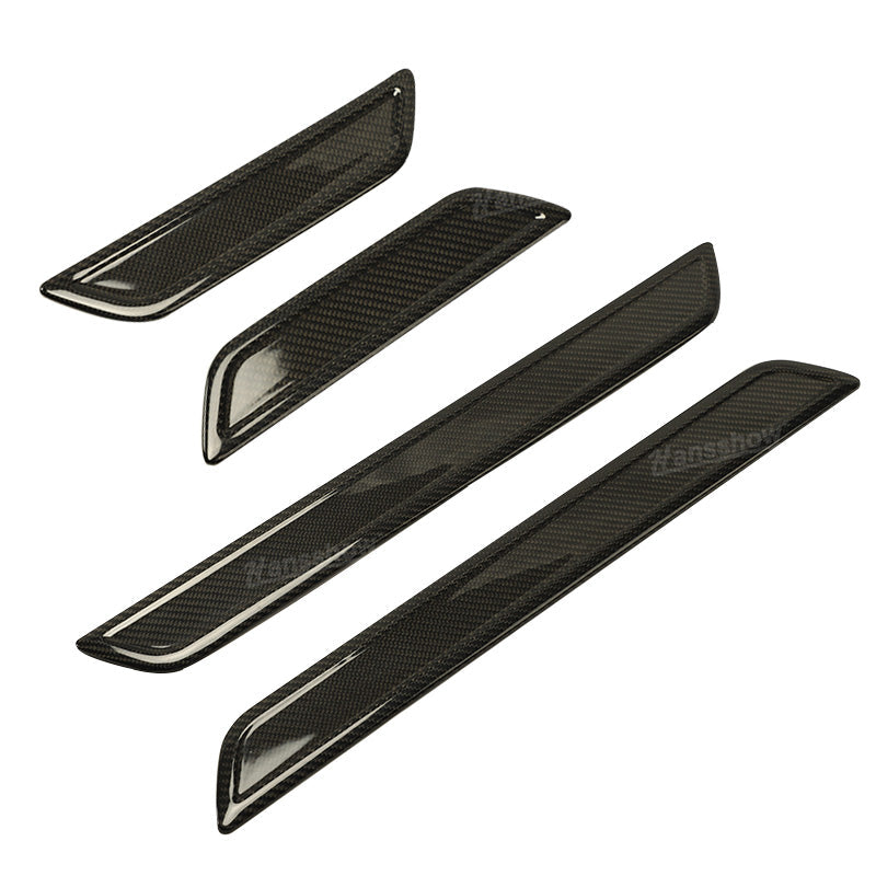 Anti-slip surface detail of Tesla Model Y/3 Carbon Fiber Door Sill Covers