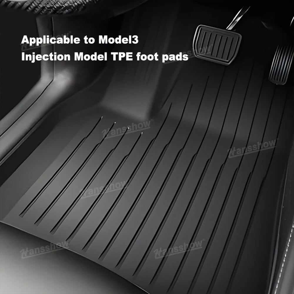 Model 3 Waterproof Floor Mats All Weather Floor Liners (Full Set) - texture detail