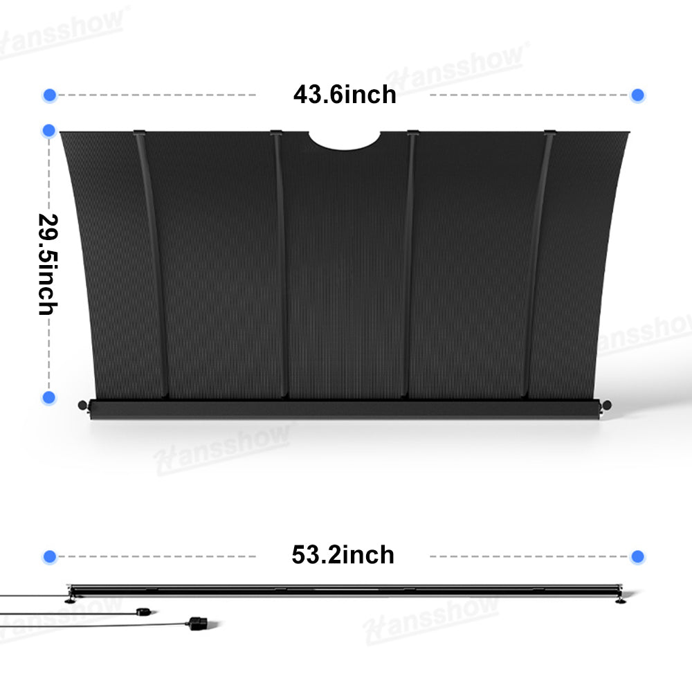Electric Front Windshield Sunshade for Tesla Model Y Juniper - interior view