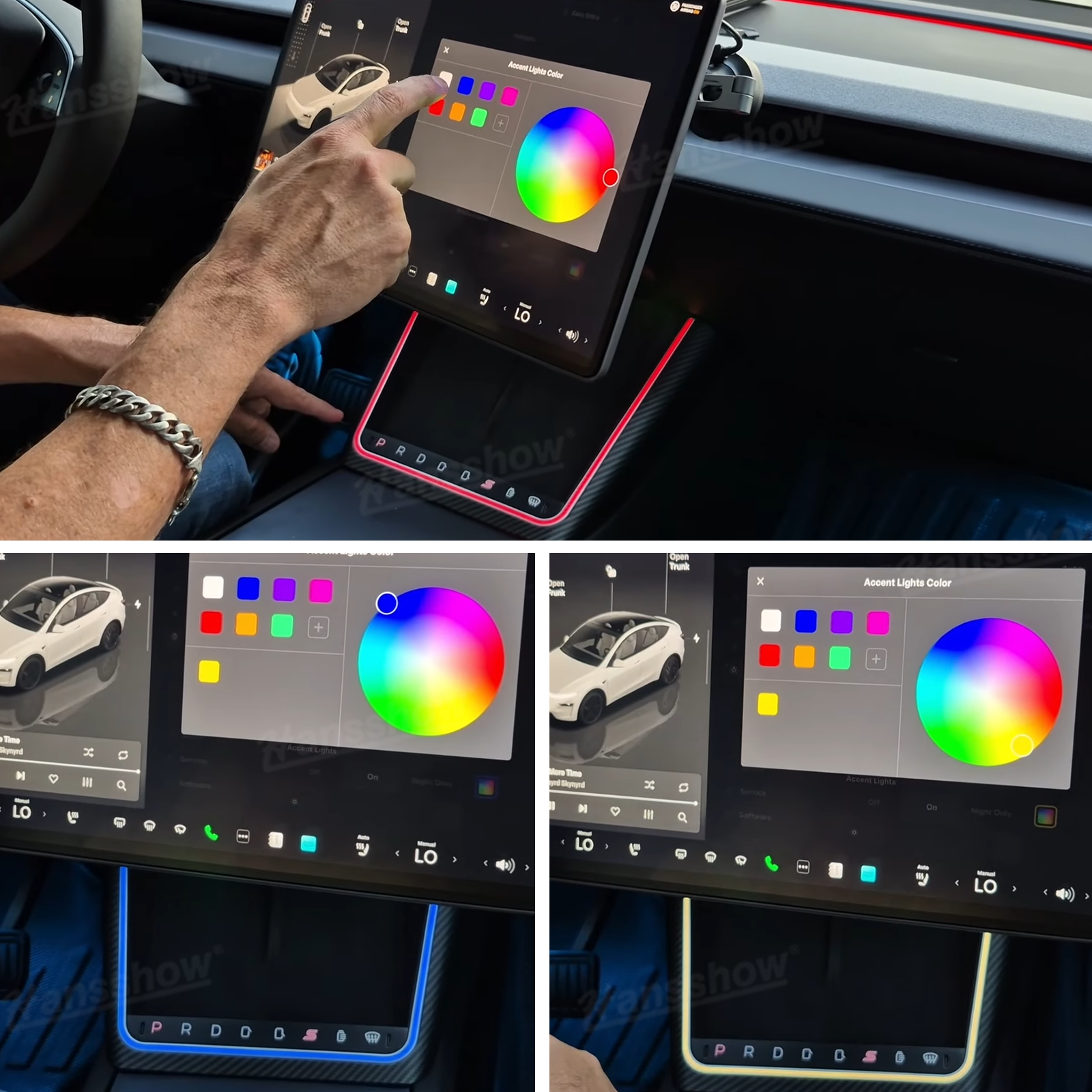 Model Y Juniper Center Console Wireless Charger installed view