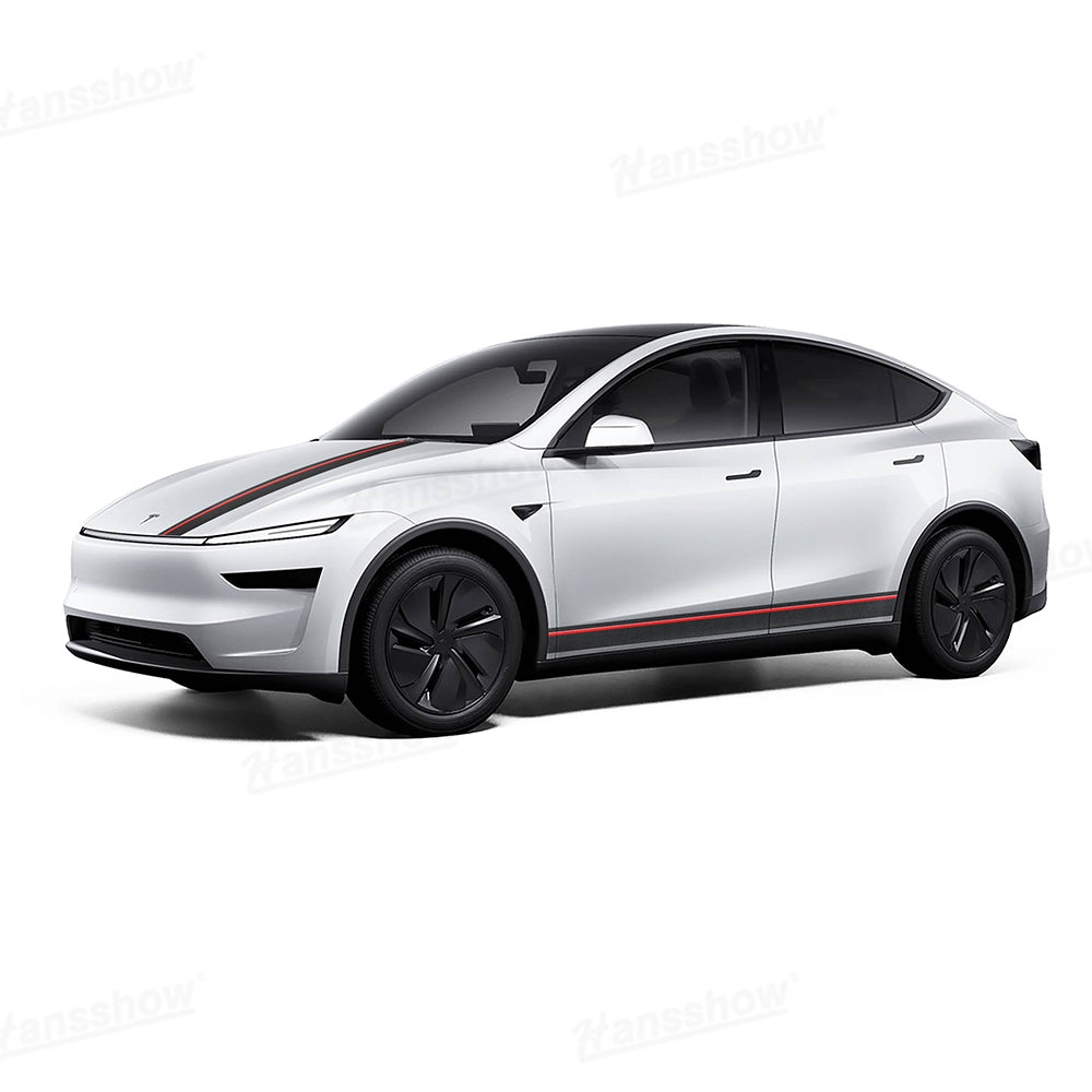 Model Y Juniper Carbon Fiber Vinyl Wrap installed view