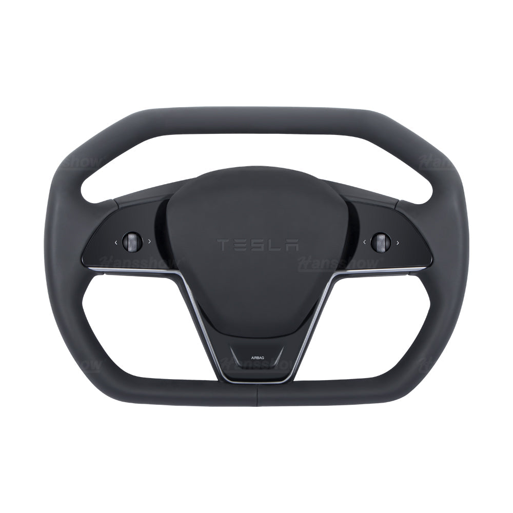 Cyber Steering Wheel for Model Y / 3 Inspired by Cybertruck Style - Dashboard visibility