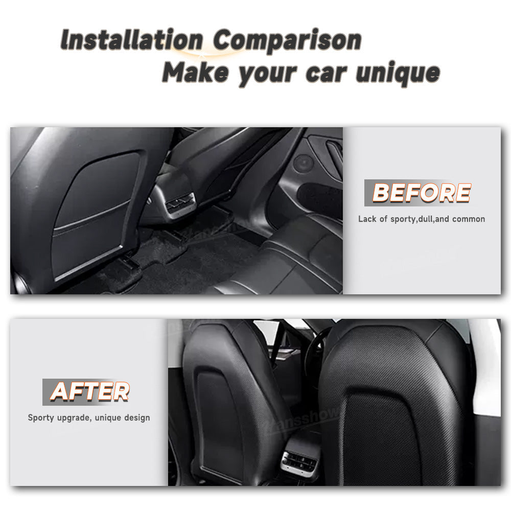 Tesla Model Y Carbon Fiber Seat Back Replacement matte finish