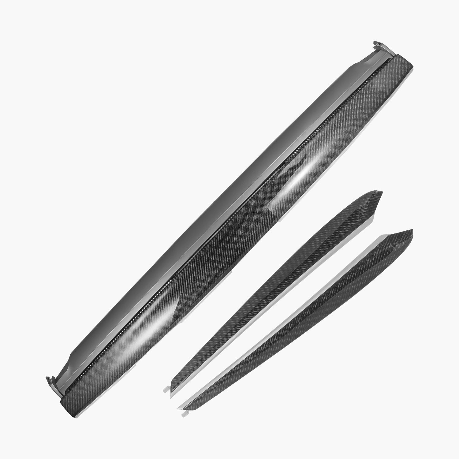 Model Y/3 Real Carbon Fiber Dashboard Trim Panel Replacement Kit front view