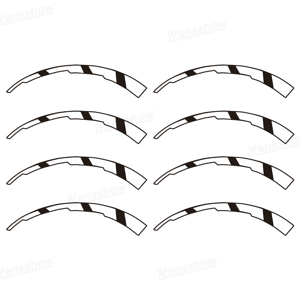 3D Tire Decals for Tesla Rim Stripe Stickers with Raised Design