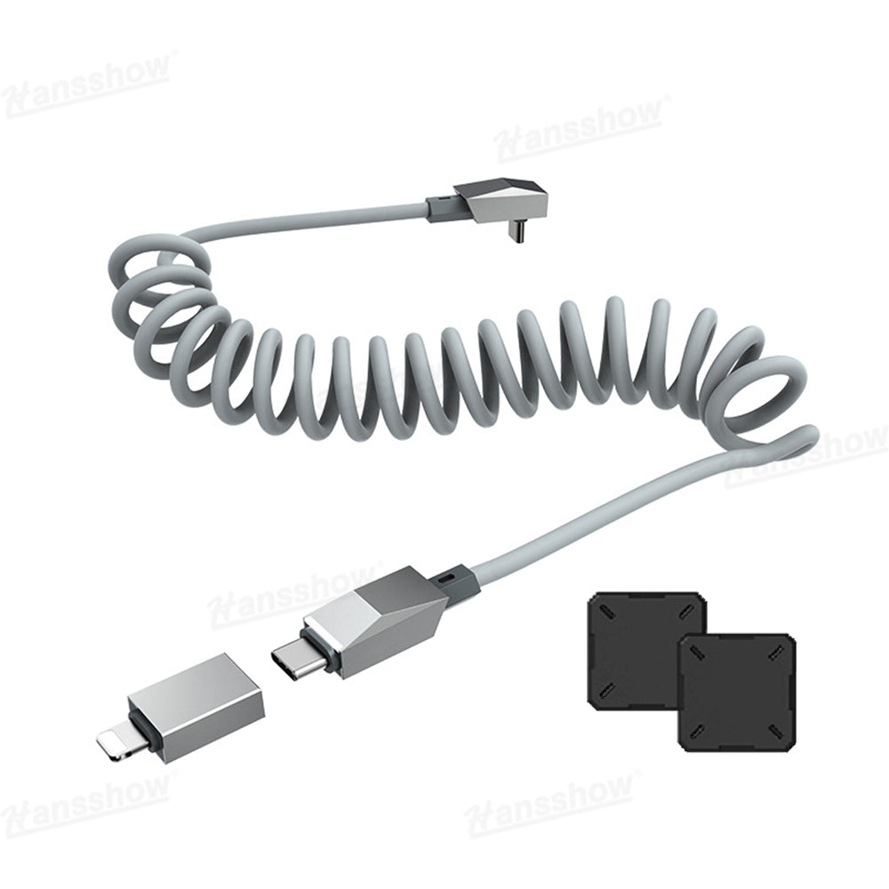 100W Fast Charging Retractable Cable with Cyber-Inspired Design & Magnetic...