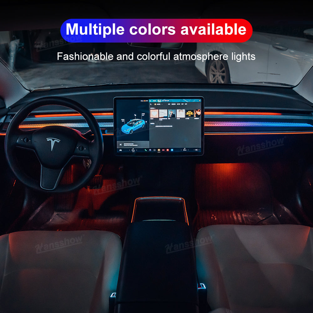 Model 3/Y Ambient Lighting Kit Dragon Scale Style interior lighting