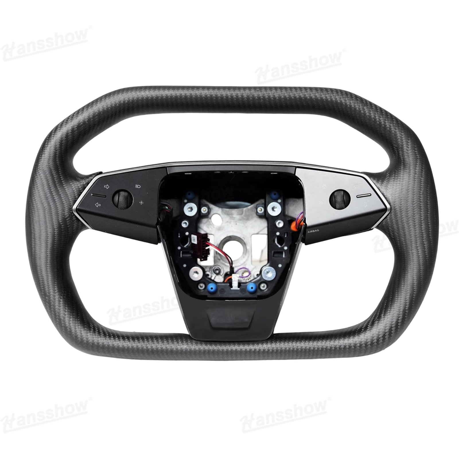 Model Y Juniper Steering Wheel Real Carbon Fiber CyberWheel 2.0 unobstructed sightlines