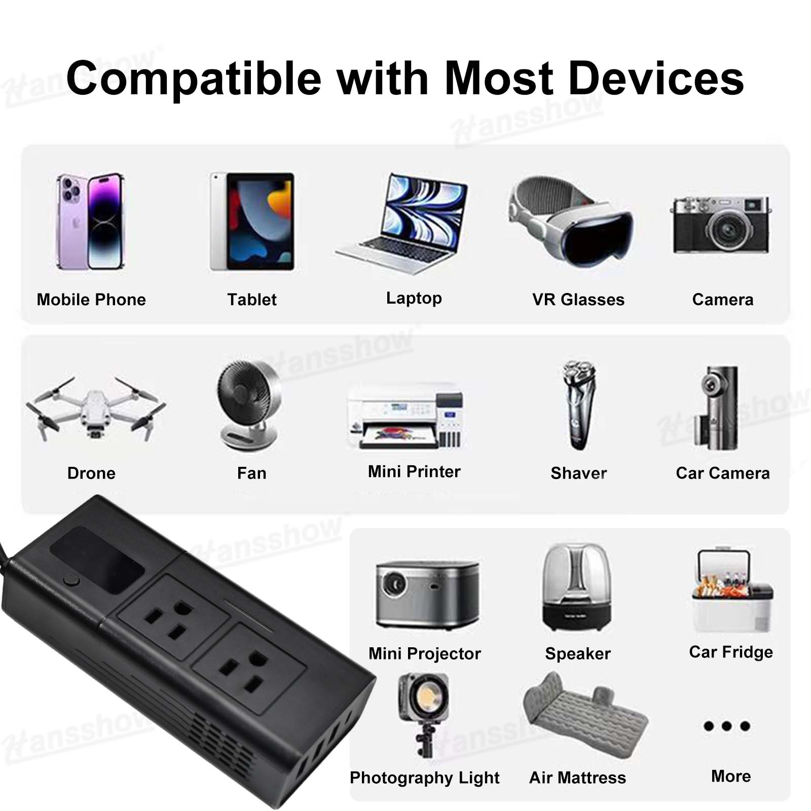 200W Power Inverter for Model Y/Y Juniper & Model 3/3 Highland DC 12V To...