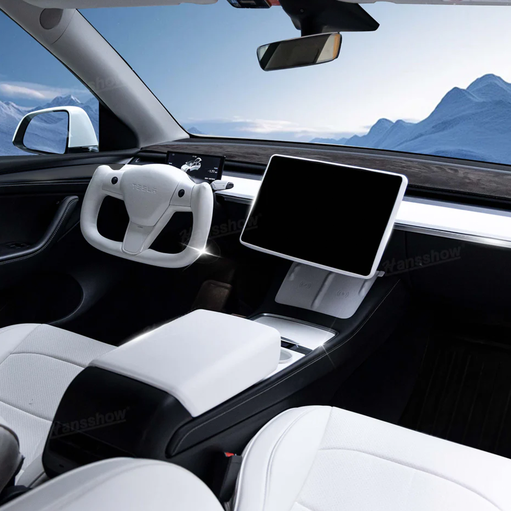 Model Y/Model 3 Bundle Of White Enthusiast Style Kits For Tesla White - Front view