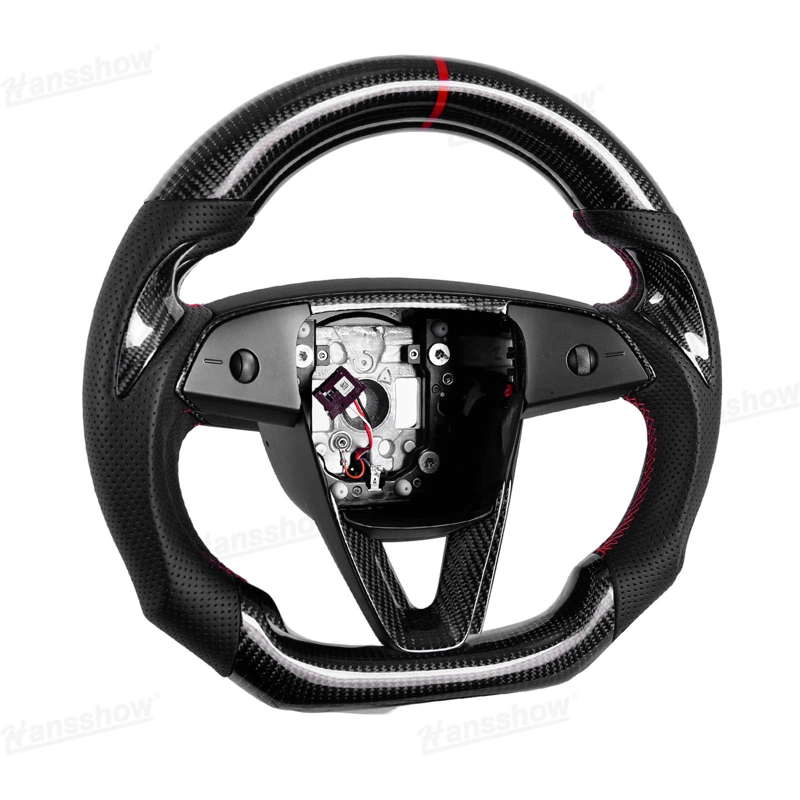 Model Y Juniper Steering Wheel Real Carbon Fiber Matte Finish