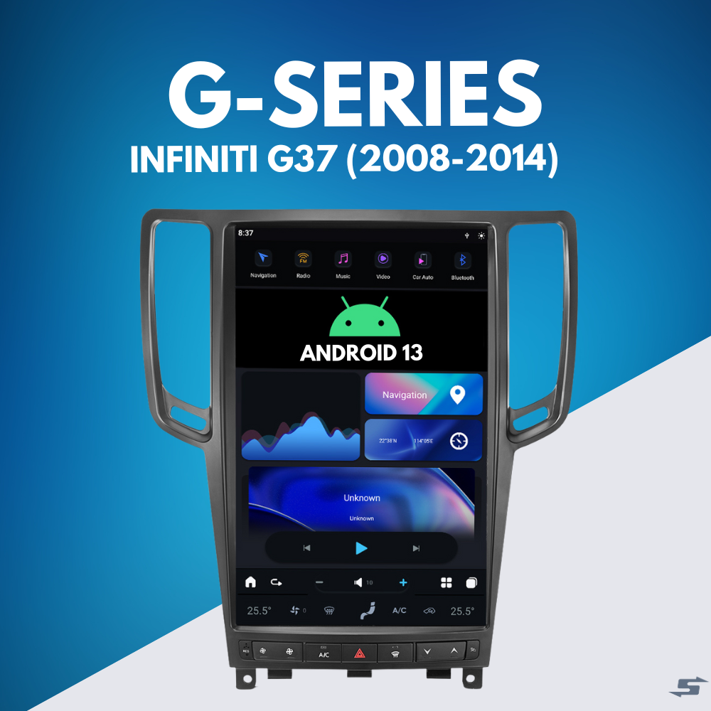 Infiniti G37 (& Q60) G-Series MK7 Tesla Style Screen, Android 13