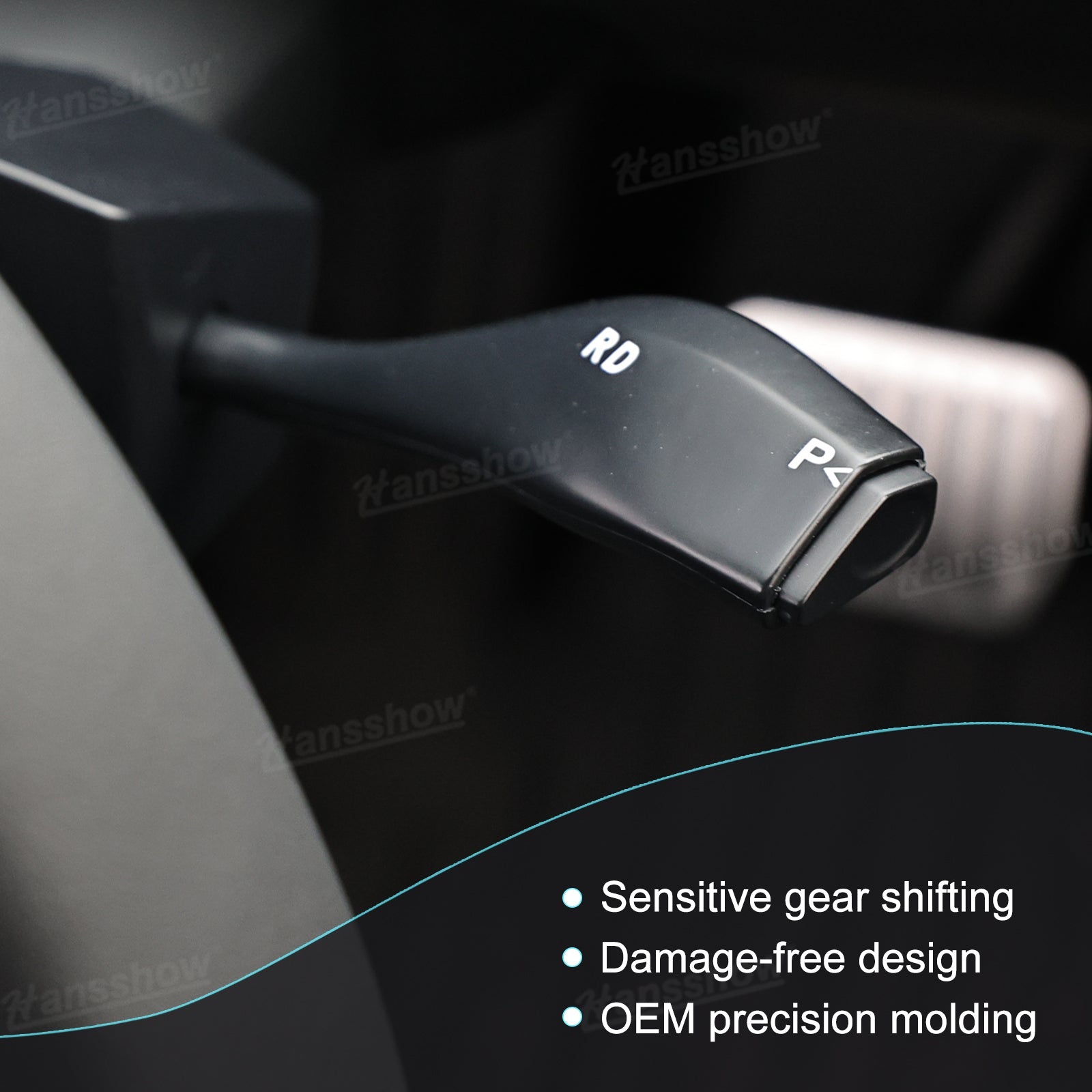 Model Y Juniper Gear Shift Control Stalk close-up detail