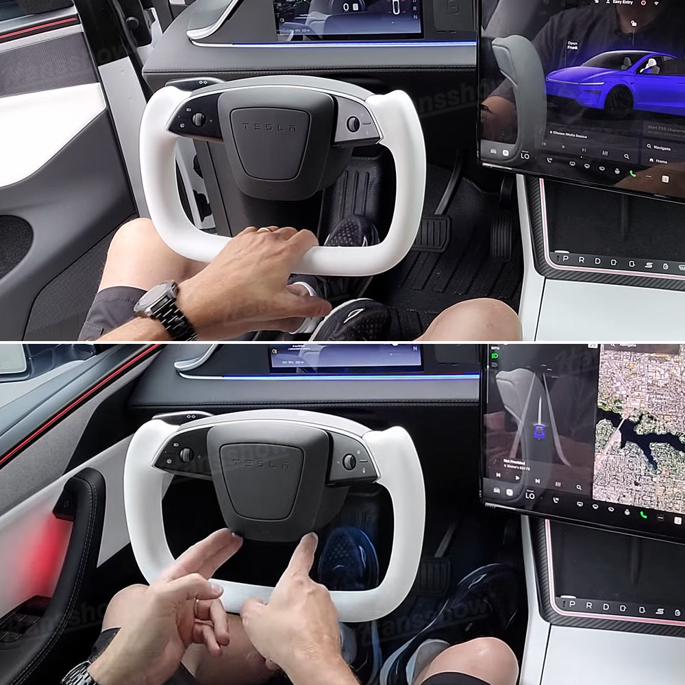 Model Y Yoke Steering Wheel Nappa user-friendly features