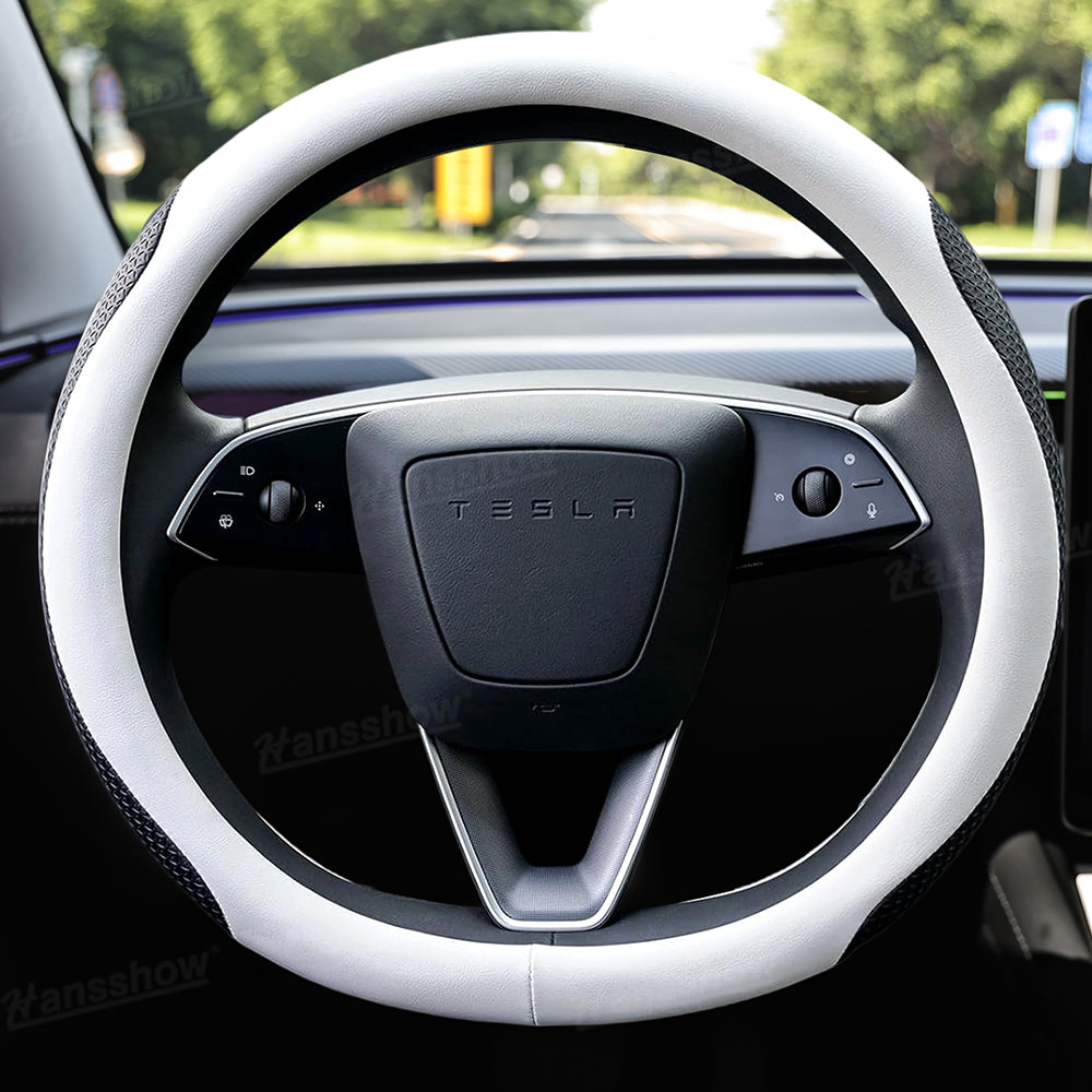 Model Y Juniper Steering Wheel Wrap front view