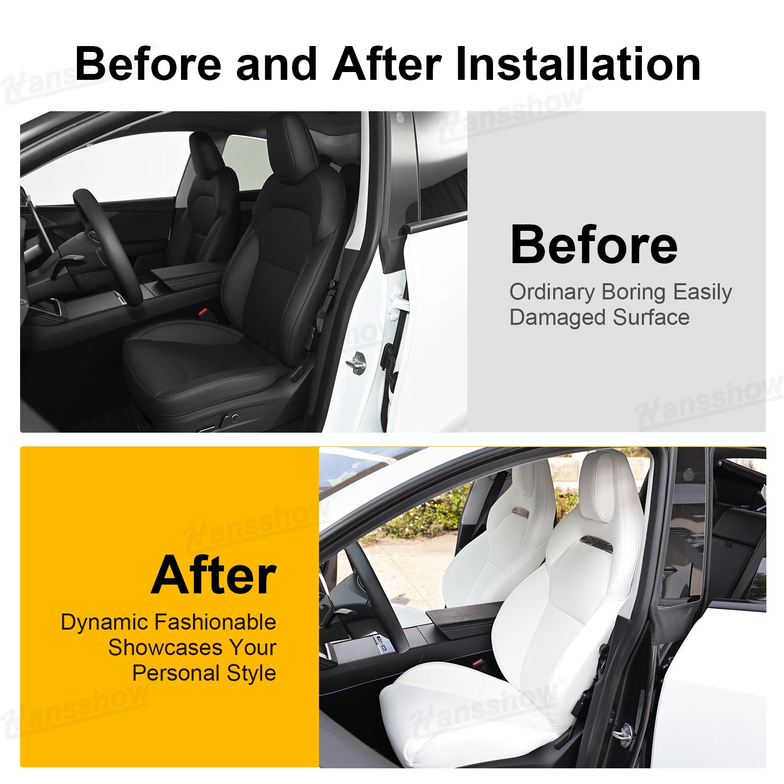 Model Y Juniper Seat Replacement Sport Seats NAPPA Leather Back View