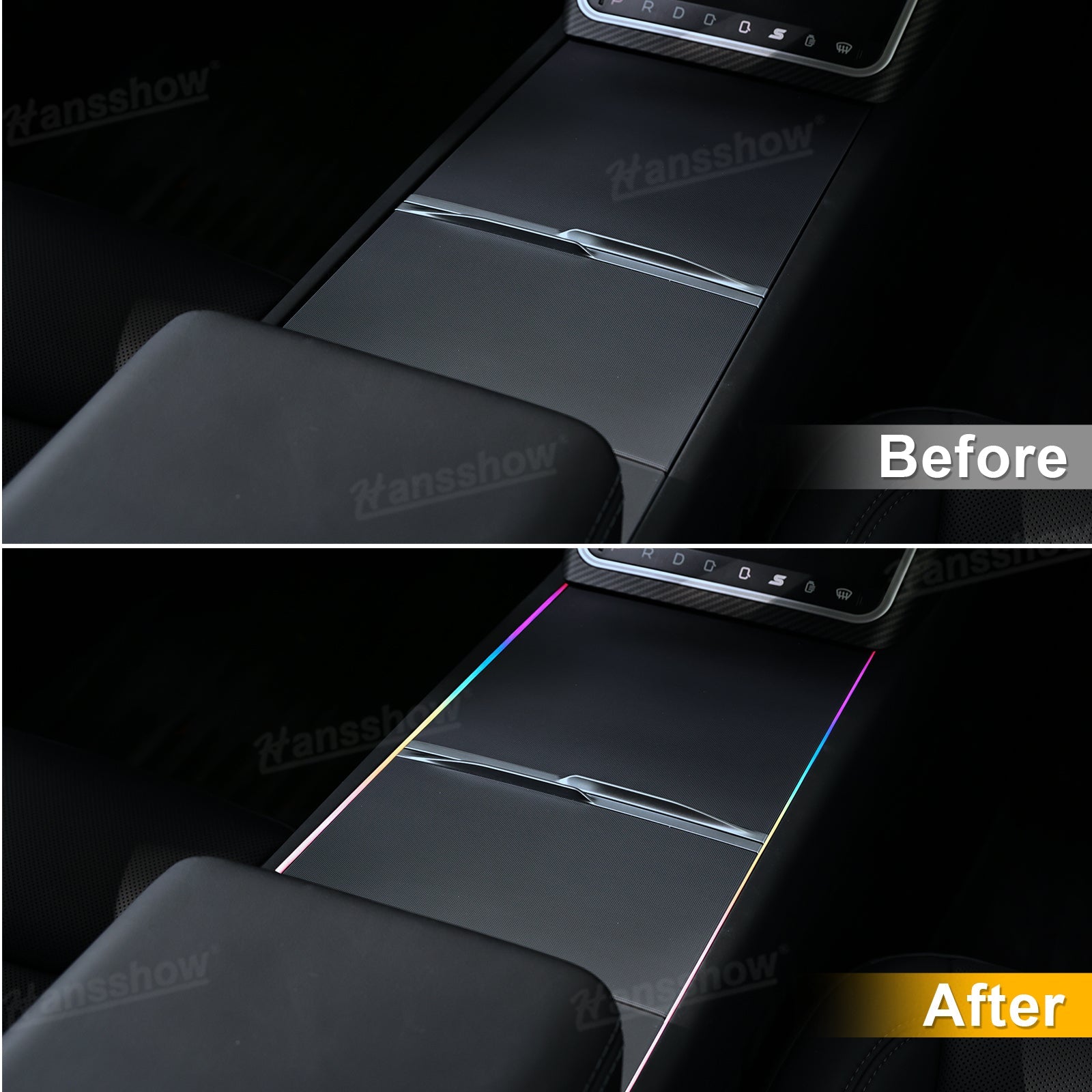 Model 3/Y Ambient Lighting RGB Light Strip side view