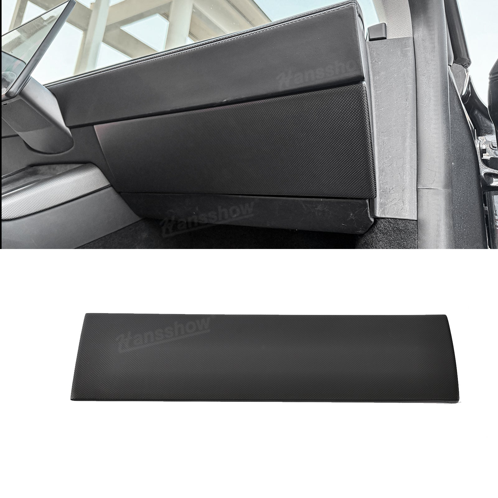 Model Y Juniper Real Carbon Fiber Cover Interior Set installed view