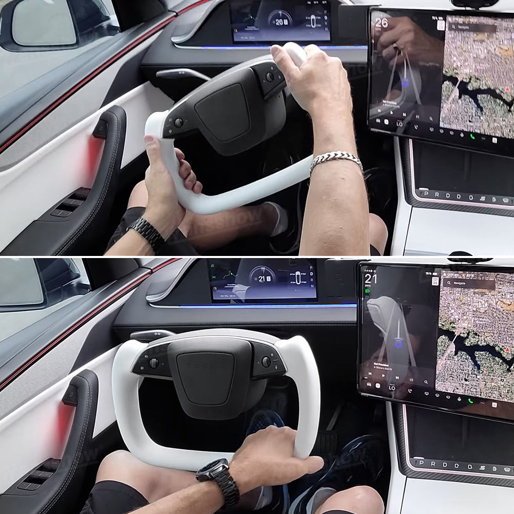 Model Y Yoke Steering Wheel Nappa stylish accessory
