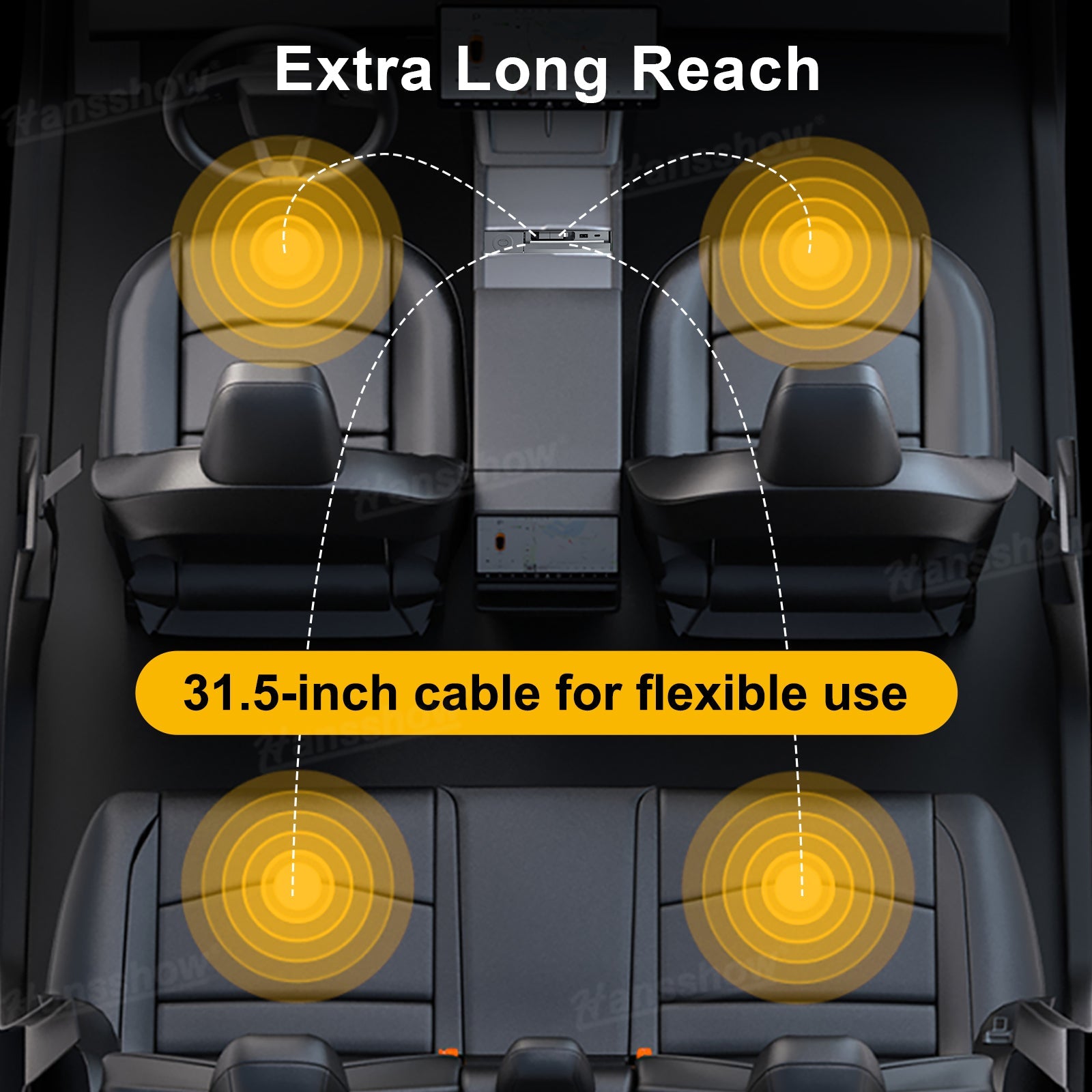 Model Y Juniper USB Hub Adapter with Apple Watch Charger - installed in vehicle