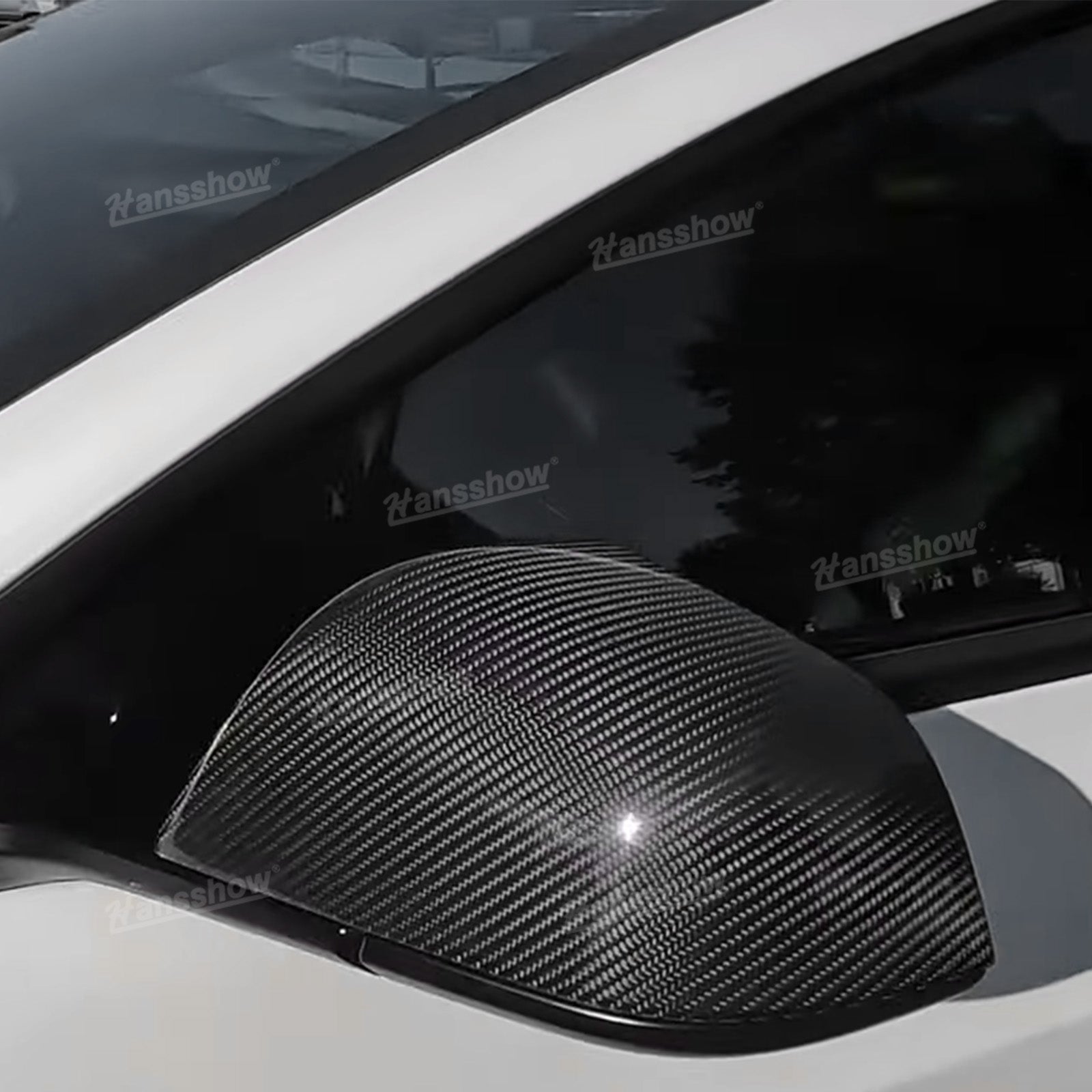Model 3/Y Real Carbon Fiber Rearview Mirror Cover for Tesla Model Y - product packaging