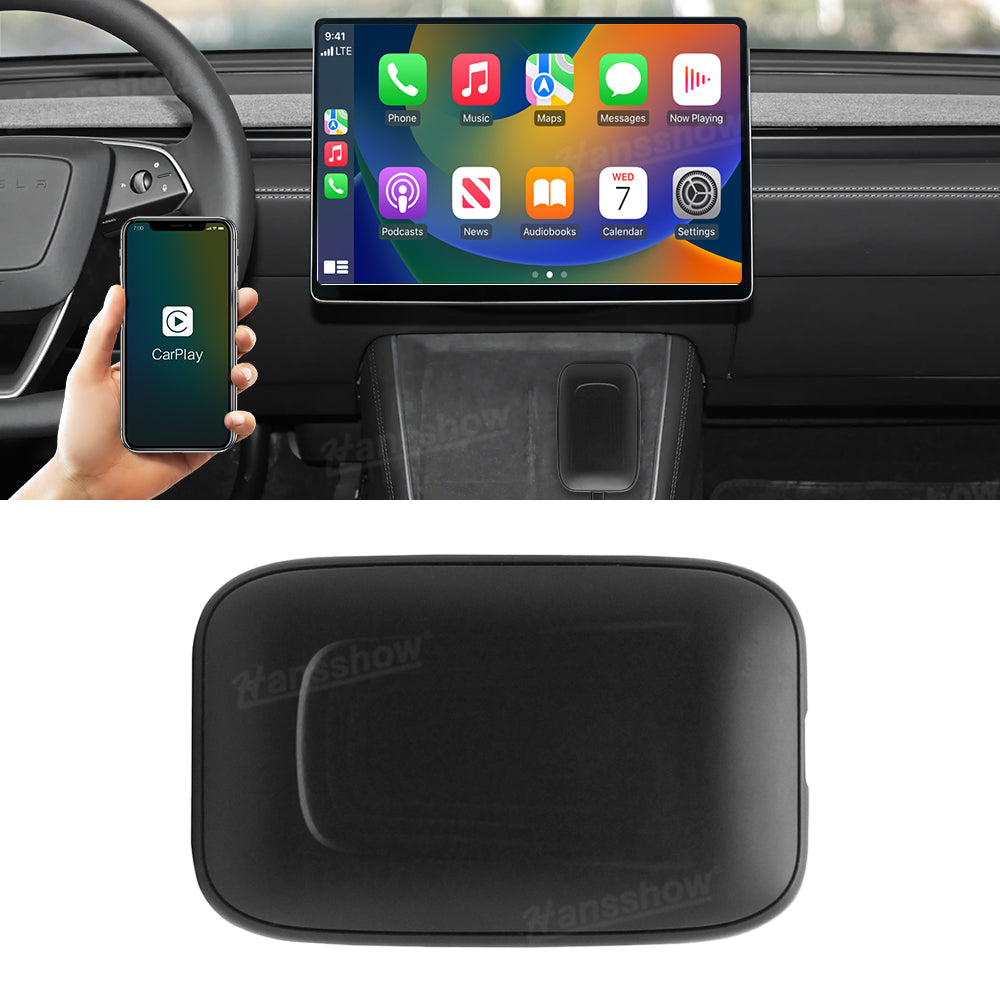 Wireless CarPlay Adapter AI Box for Tesla Model Y Juniper - front view