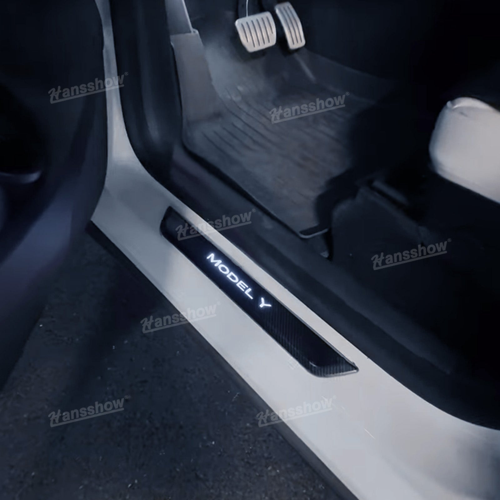 Model Y Juniper Protector Kit LED Illuminated Welcome Pedal Door Sill - interior ambiance