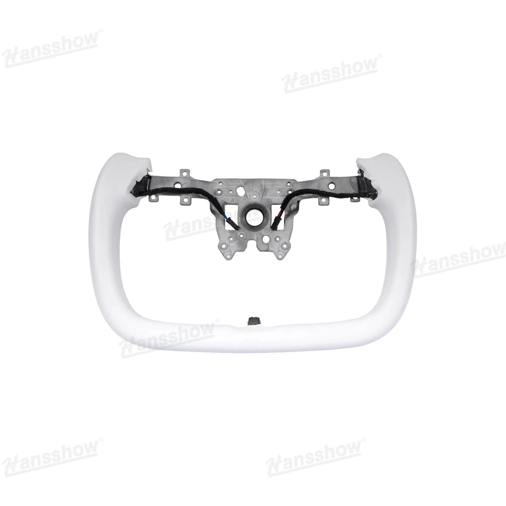 Model Y Juniper Yoke Steering Wheel Alcantara / Nappa Leather Driving Wheel - luxury interior